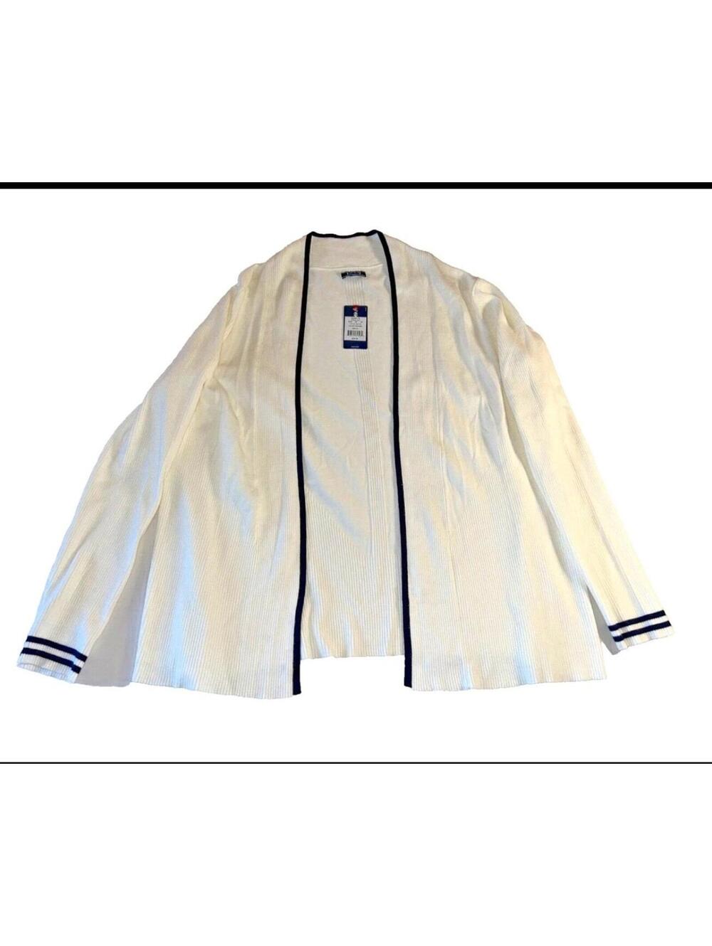 IZOD White Open cardigan Women’s Size XL NWT